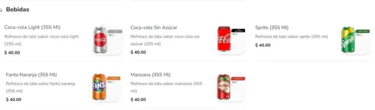 Las Alitas México Bebidas Precios