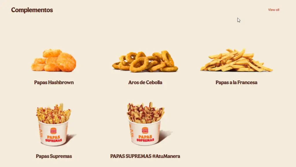 Menu Burger King Precio – Snacks Precios