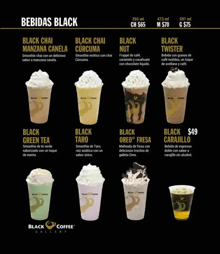 Black Coffee Gallery Bebidas Black Precio