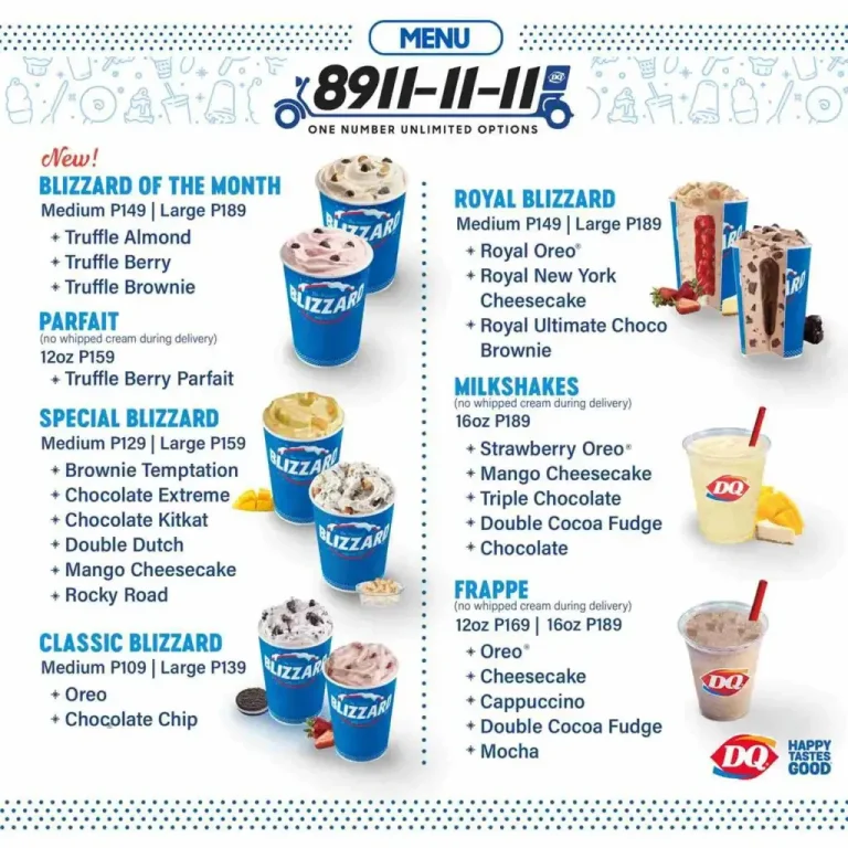 Dairy Queen Menú Precios México [2024 Actualizado]