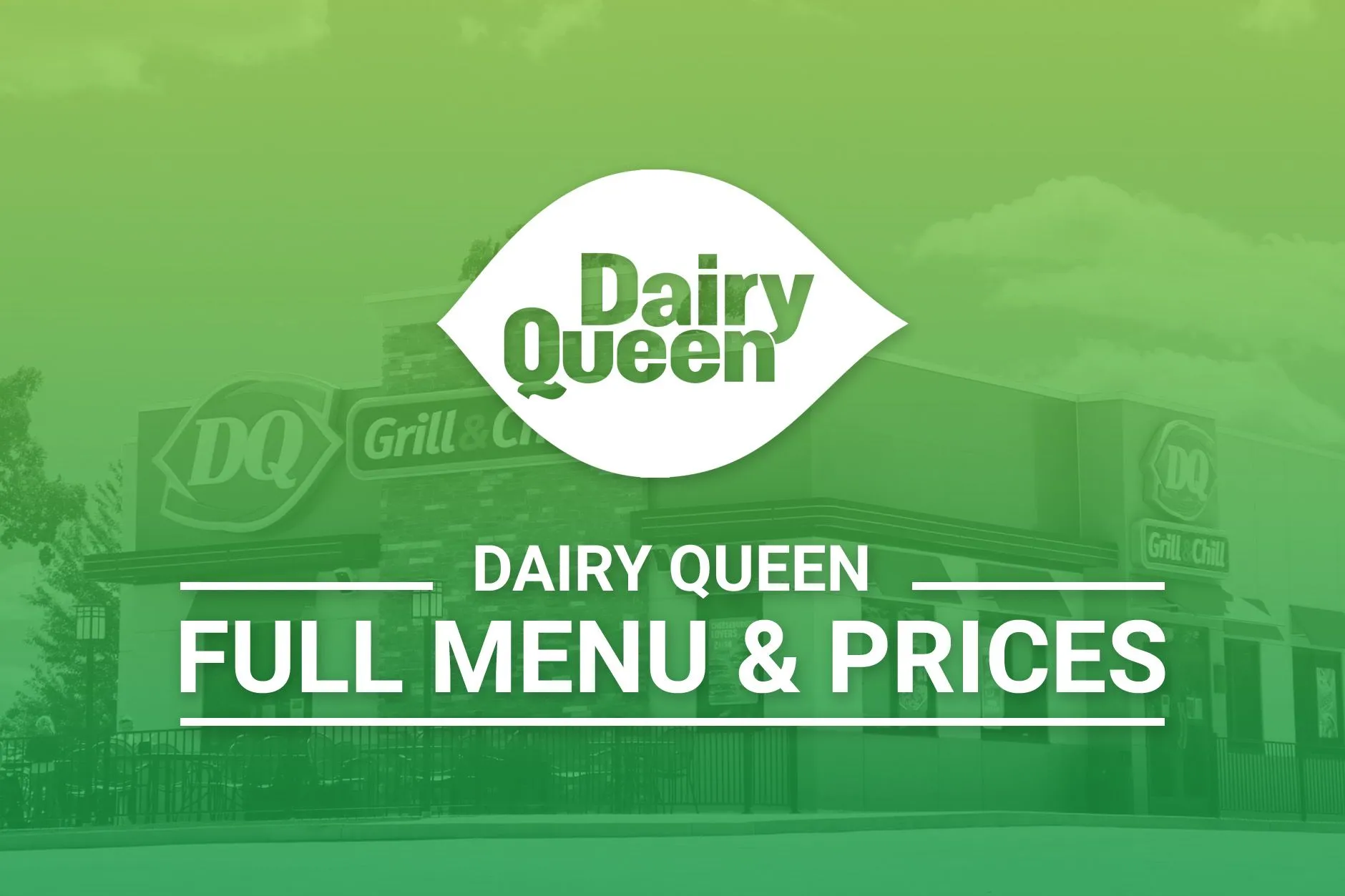 Dairy Queen menu