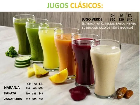 Toks Jugos Y Frutas Menú