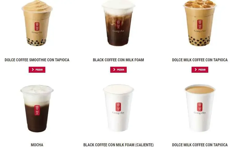 Gong Cha Serie De Café Menú