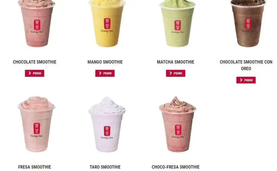 Gong Cha Serie De Smoothies Menú