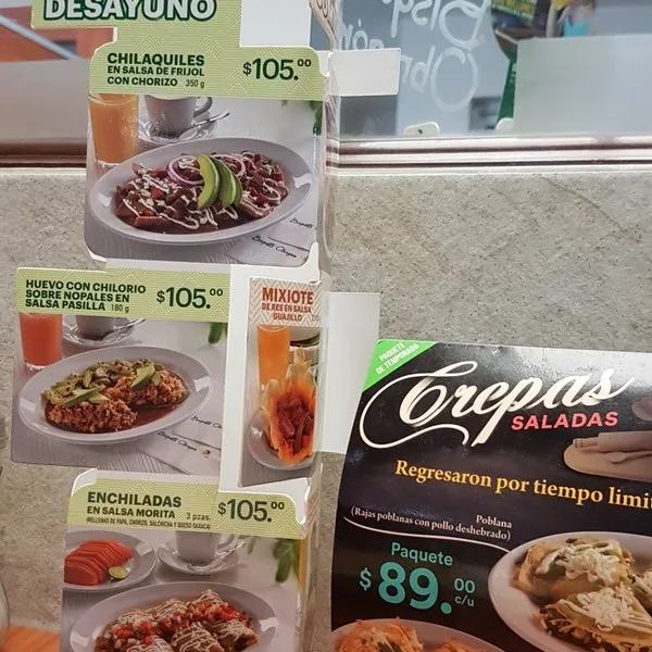 Menú de Sugerencias para el Desayuno de Bisquets Obregon