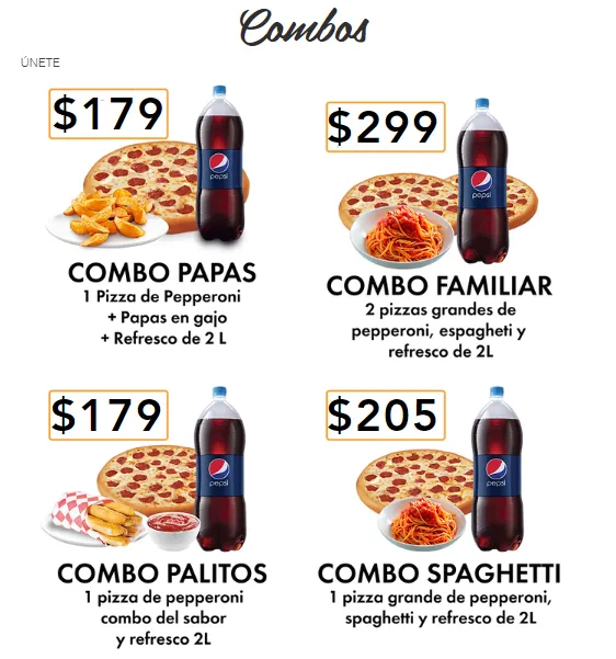 Pizza Deprizza Combos Menú