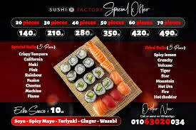 Sushi Factory RappiPromo Menú