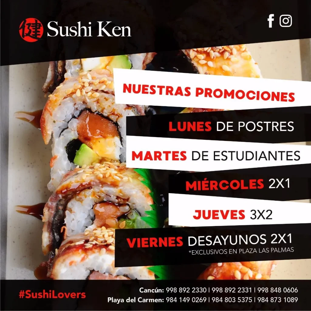  Sushi Ken Promocione Menú