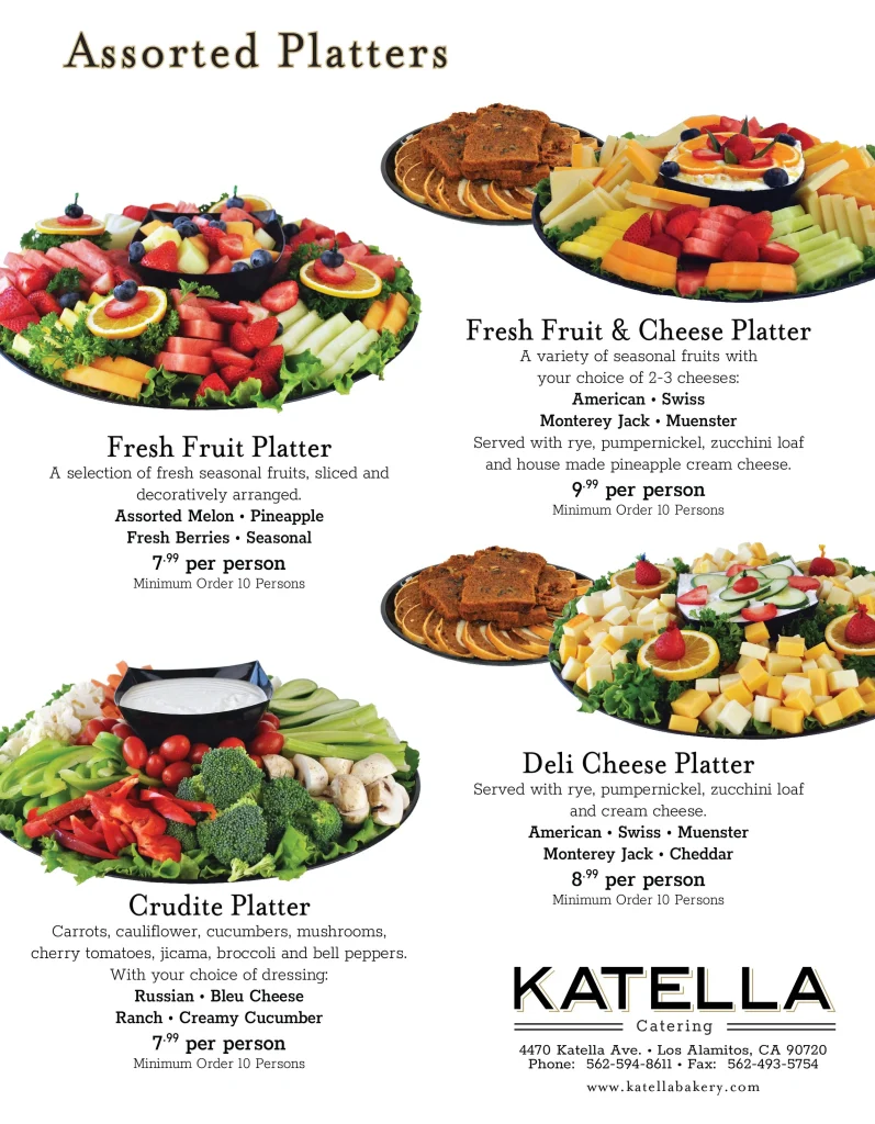 Catering Platters Kampai Menu