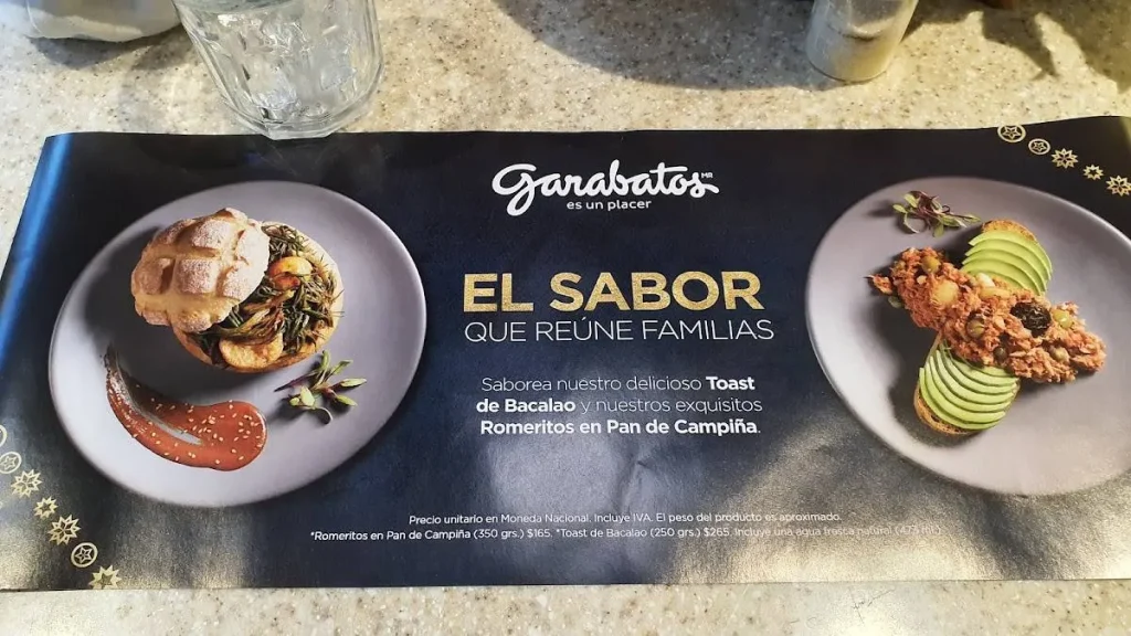 Garabatos Menu