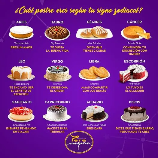 Tere Cazola Postres  menu