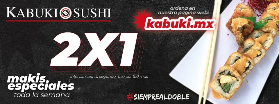 kabuki Sushi 2x1 Makis Especiales menu