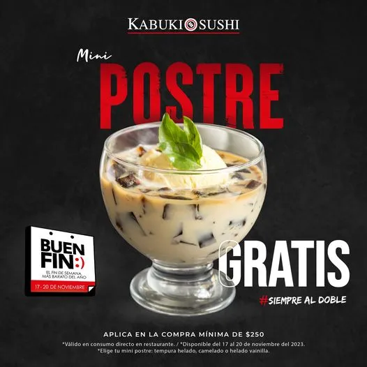 kabuki Sushi Postres menu