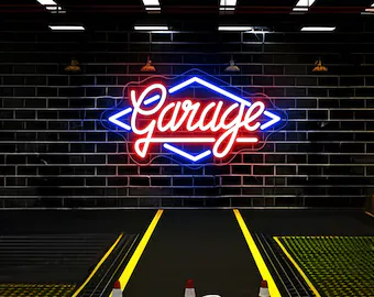 Neon Garage Signs Shine with History